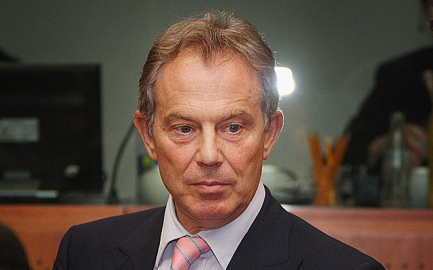 Tony Blair young.