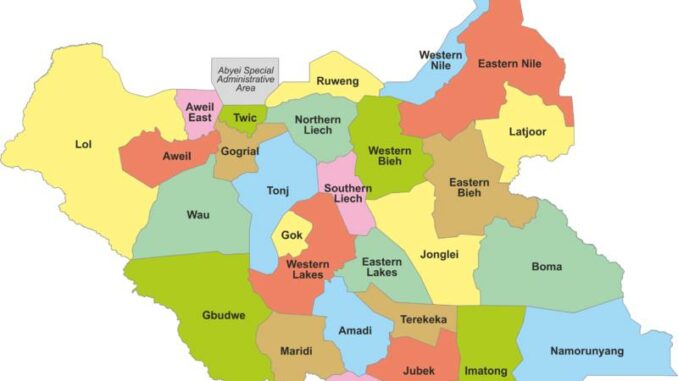 south sudan_states-map